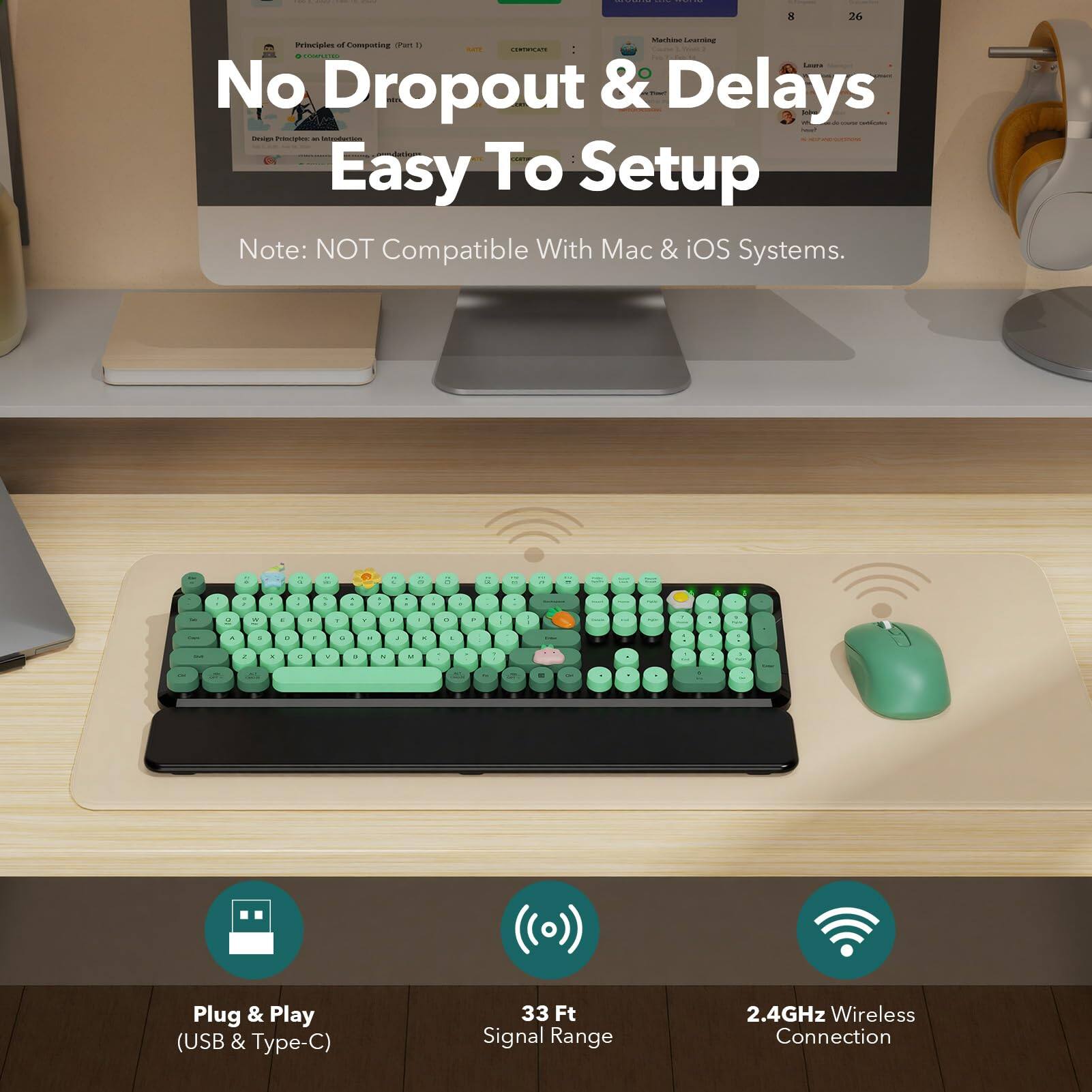 Quest  
8 26 Machine Learning Principles of Computing Part 0  
No Dropout & Delays  
Easy To Setup  
Note: NOT Compatible With Mac & iOS Systems.  

No Plug & Play (USB & Type-C)  
33 Ft Signal Range  
2.4GHz Wireless Connection