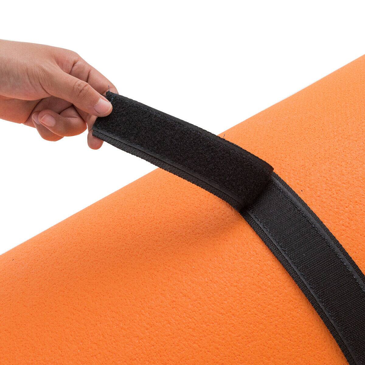 Alt View 7. Costway - Costway 3 Layer Water Mat Floating Pad Island Water Sports Recreation Relaxing Tear-resistant 12' x 6' - Orange,Black.