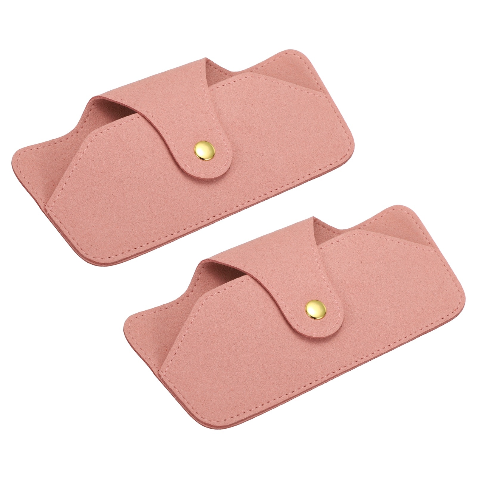 Unique Bargains - 2pcs Leather Glasses Case, Soft Sunglass Pouch w/ Microfiber, Portable Eyeglass Storage for Women & Men - Pink price history on PriceWatchPro