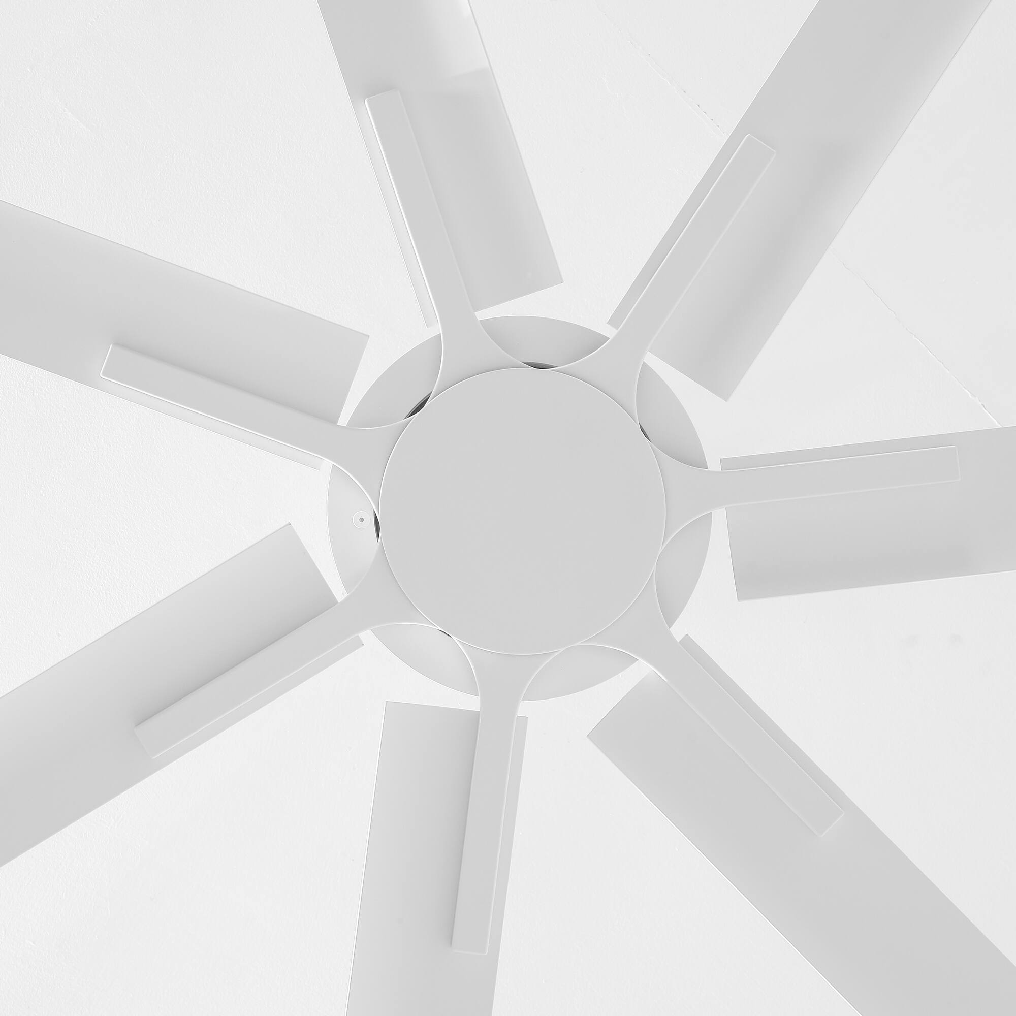 Alt View 4. Parrot Uncle - 100" Indsutrial White Extra Larger Commercial Ceiling Fan with Remote - White.