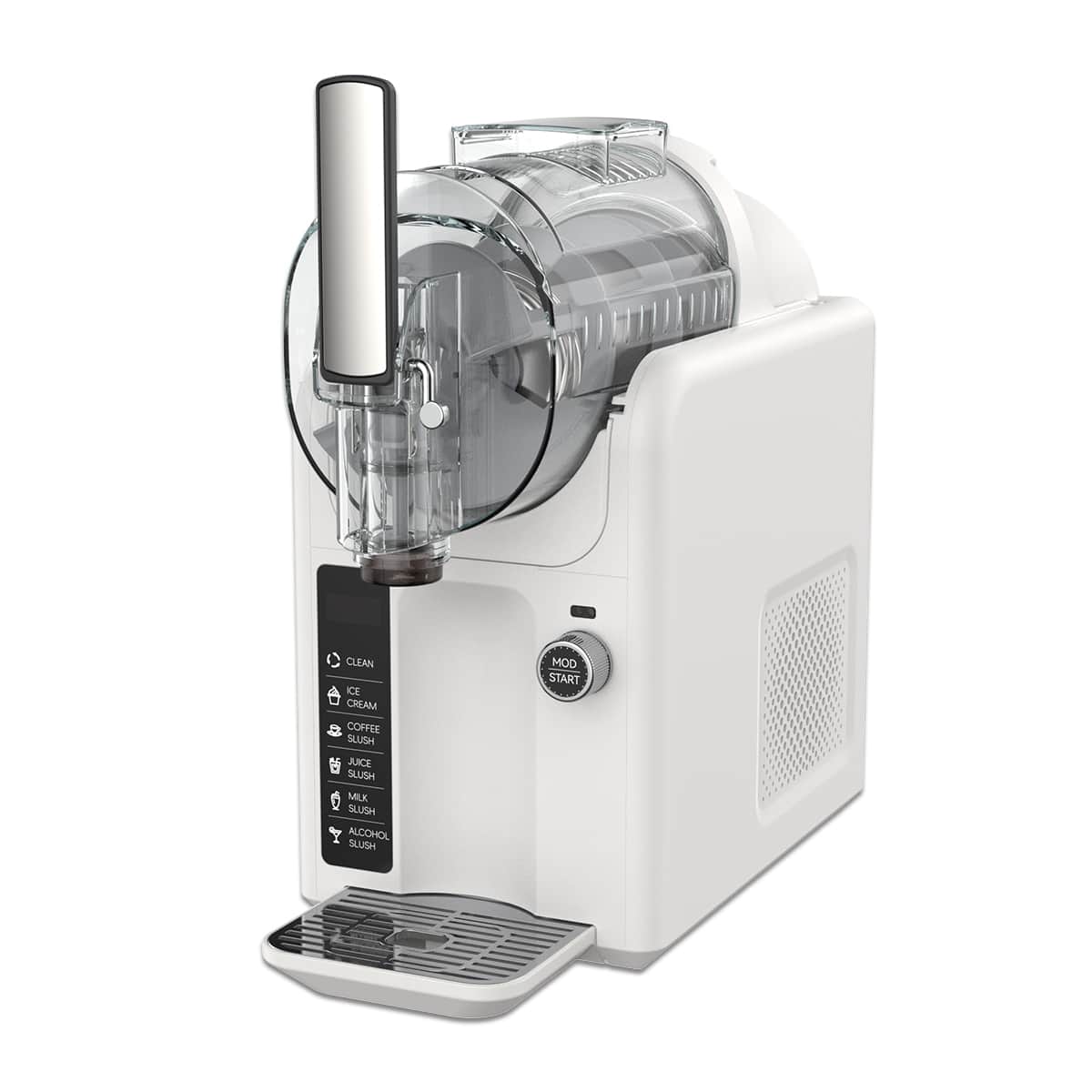 Loheer - 82oz Slushie Machine with Ice Cream Function, 5 Presets, LED Display, Self-Cleaning - White