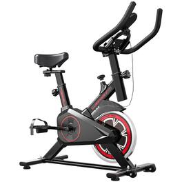 Brick Attic - 300Lbs Exercise Bike Stationary Cycling Bike for Home,100 Resistance Cardio Leg Workout with LED Monitor Silent Belt - Black
