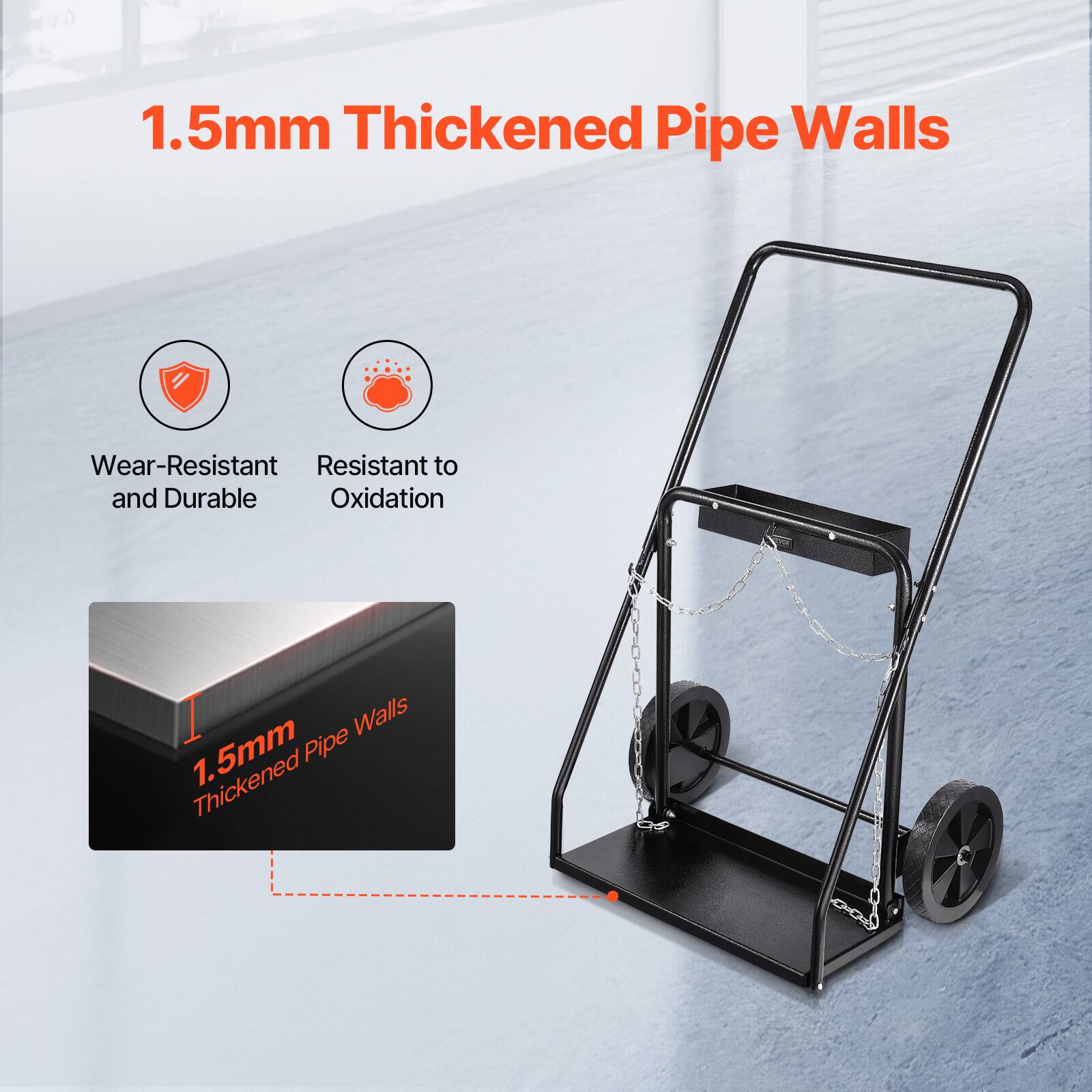 1.5mm Thickened Pipe Walls, Wear-Resistant and Durable, Resistant to Oxidation