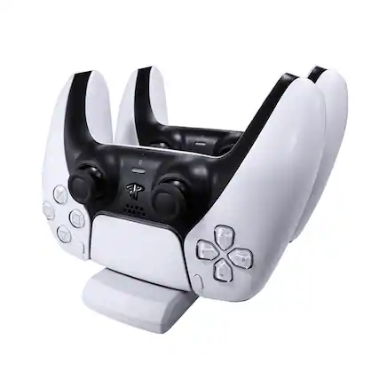 Front. Cluzine - Charger for PS5 Wireless Controller Dual Charging Dock Charging Station.