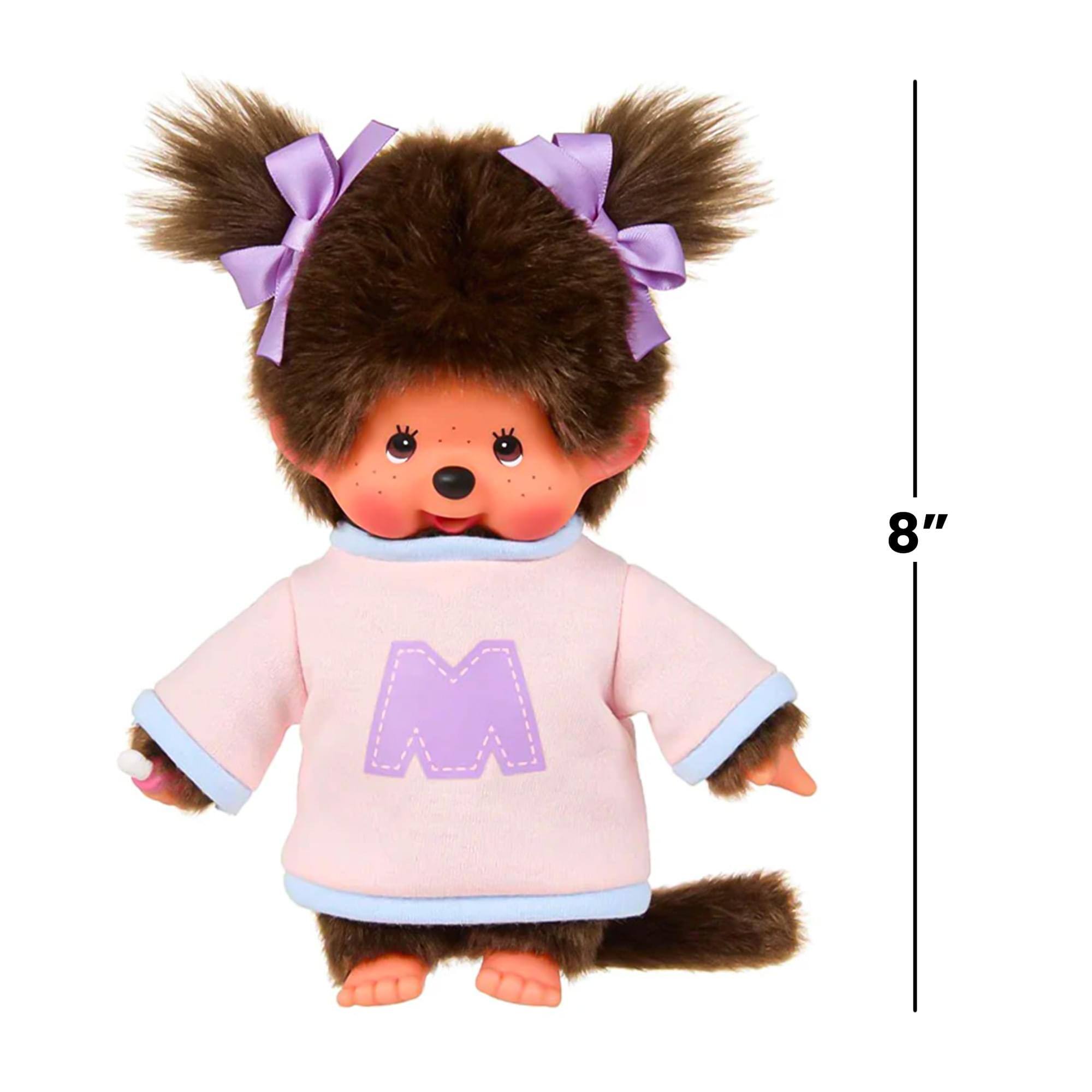 Alt View 4. Sumikkogurashi - Monchhichi Bi-color Sweater Girl 8 Inch Plush - Pink.