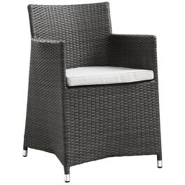 Junction Dining Outdoor Patio Armchair by Modway - Brown White