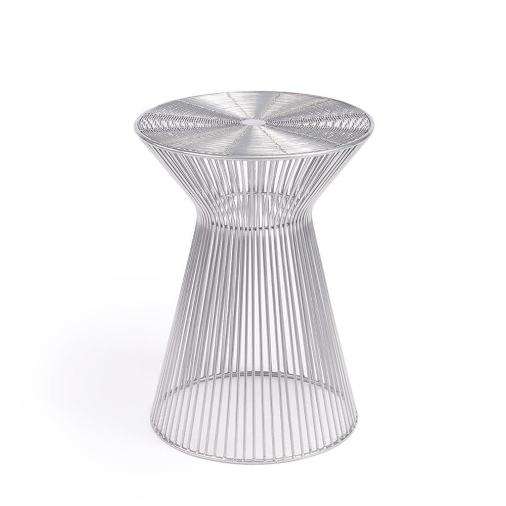 Angle. Butler Specialty - Greeley Metal Side Table - Silver.