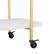 Alt View 21. Martha Stewart - Liam Mobile 2 Tier Printer Cart with Side Storage - White/Polished Brass Frame.