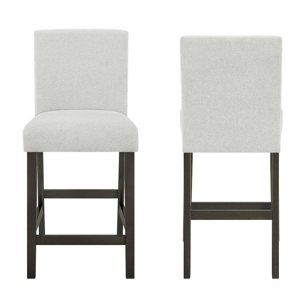 Alt View 3. New Classic Furniture - Carissa Wood Counter Chair in Stone (Set of 2) - Espresso/Gray.