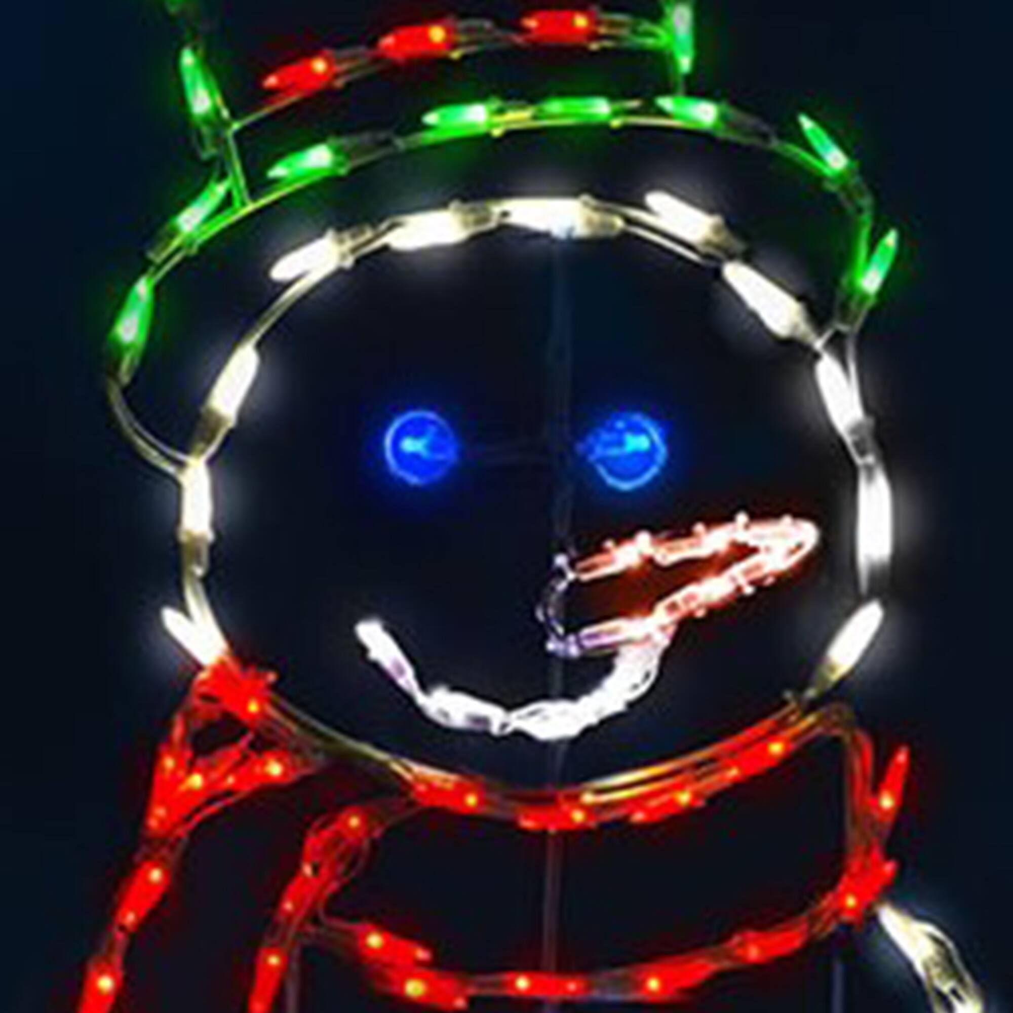 Alt View 4. ProductWorks - ProductWorks 60" Pro-Line LED Animation Juggling Snowman Christmas Yard Decor - Multicolored.