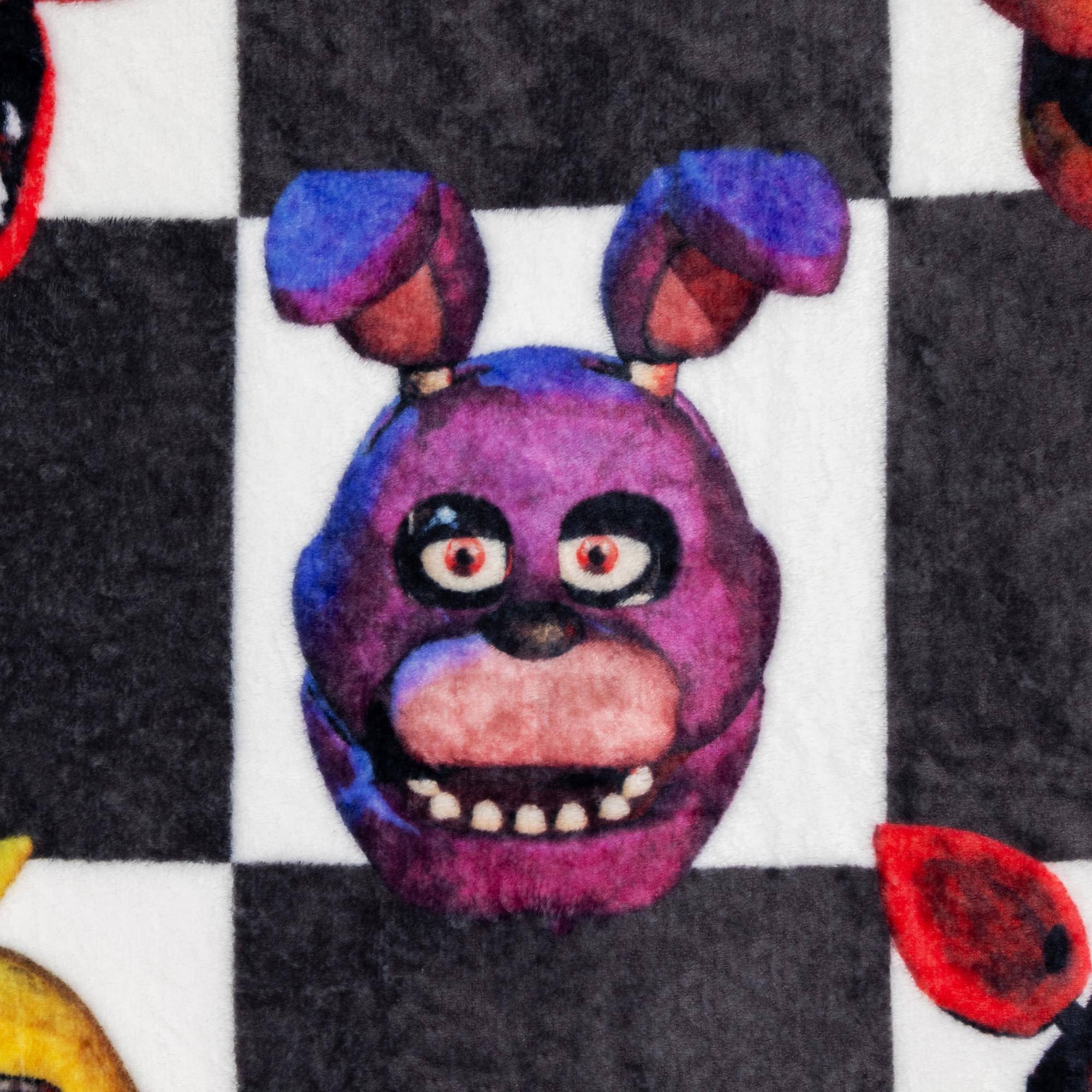 Alt View 1. Silver Buffalo - Five Nights At Freddy's Checkerboard Fleece Throw Blanket | 45 x 60 Inches - Multi-Colored.
