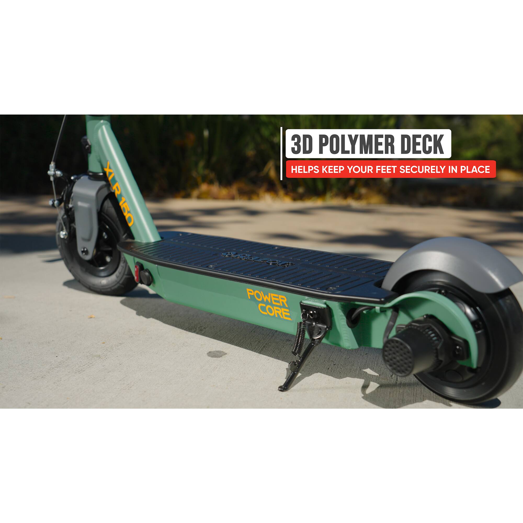 XLR XLR150 150 3D POLYMER DECK HELPS KEEP YOUR FEET SECURELY IN PLACE POWER CORE