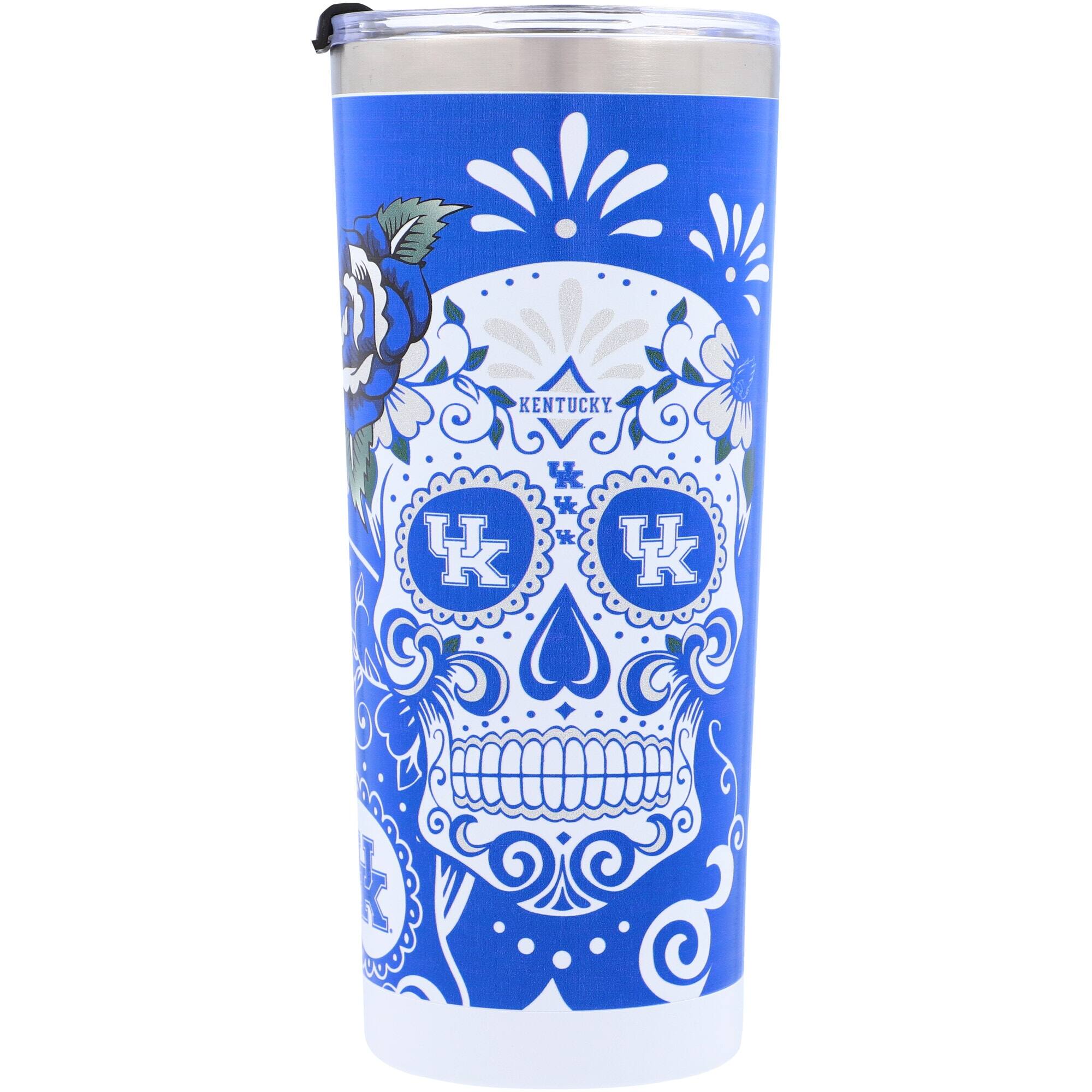 Alt View 2. Indigo Falls - Kentucky Wildcats 24oz. Dia De Los Muertos Stainless Steel Tumbler - Multicolor.