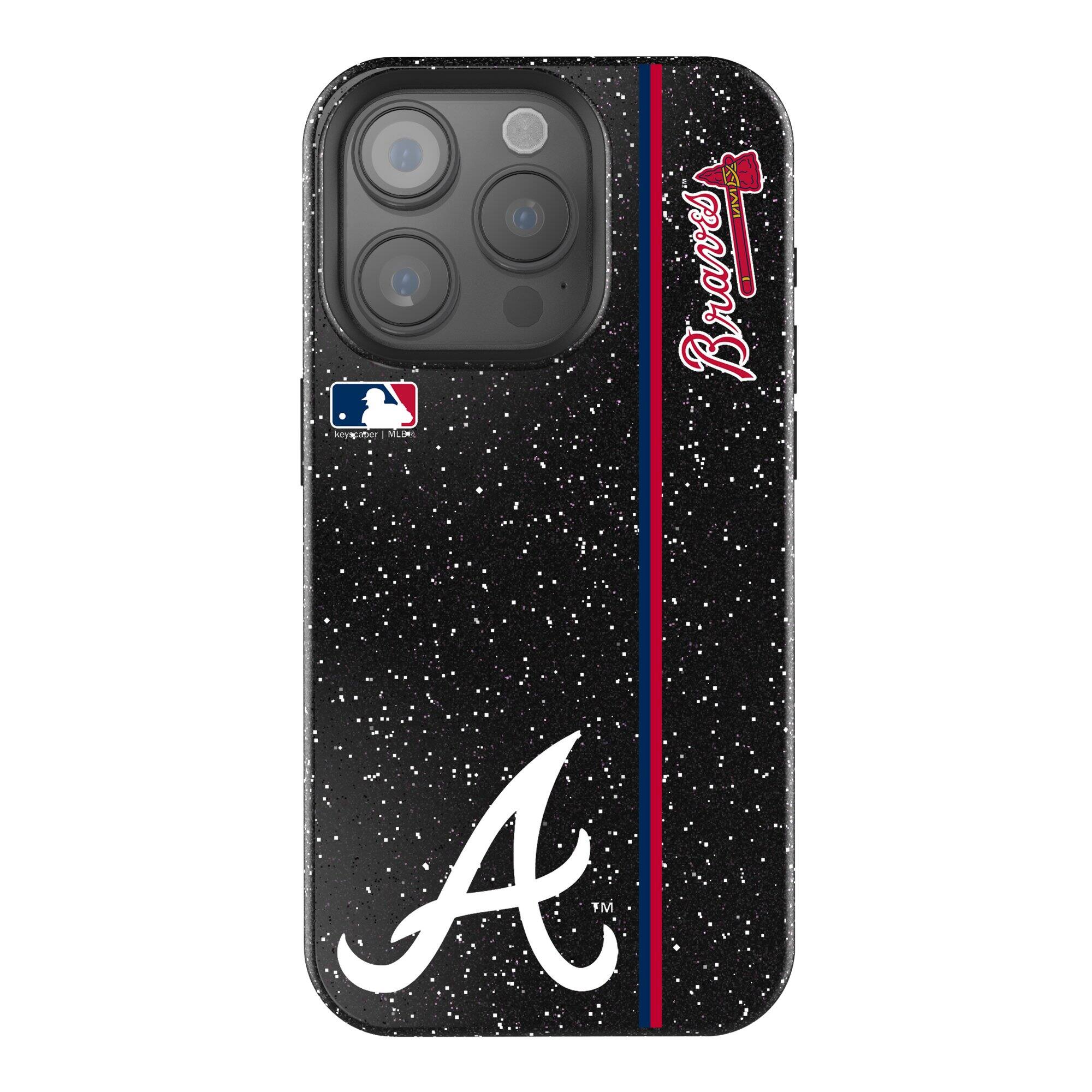 Keyscaper - MLB - Atlanta Braves iPhone Bling Case - 16 Plus - Black