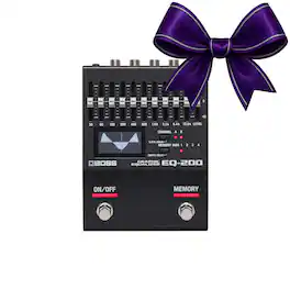 BOSS - EQ-200 Dual 10-Band EQs Visual EQ Display Real-Time Control Equalizer Pedal