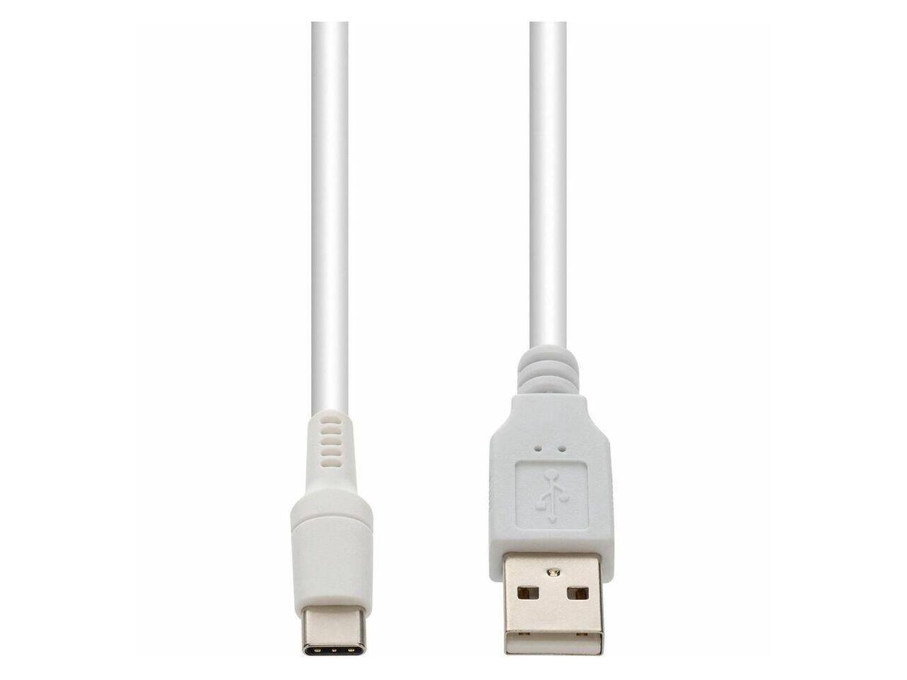 Alt View 6. AddOn - AddOn 3m 9.8ft USB C Male to USB A 2.0 Male Sync and Charge Cable White.