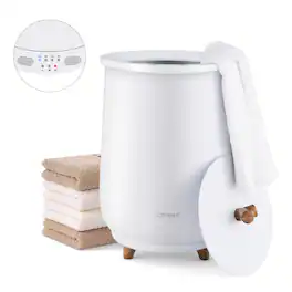 Costway - 23L Bathroom Towel Heater Bucket 4 Timer with Fragrance Holder & 3-Level Heating - White