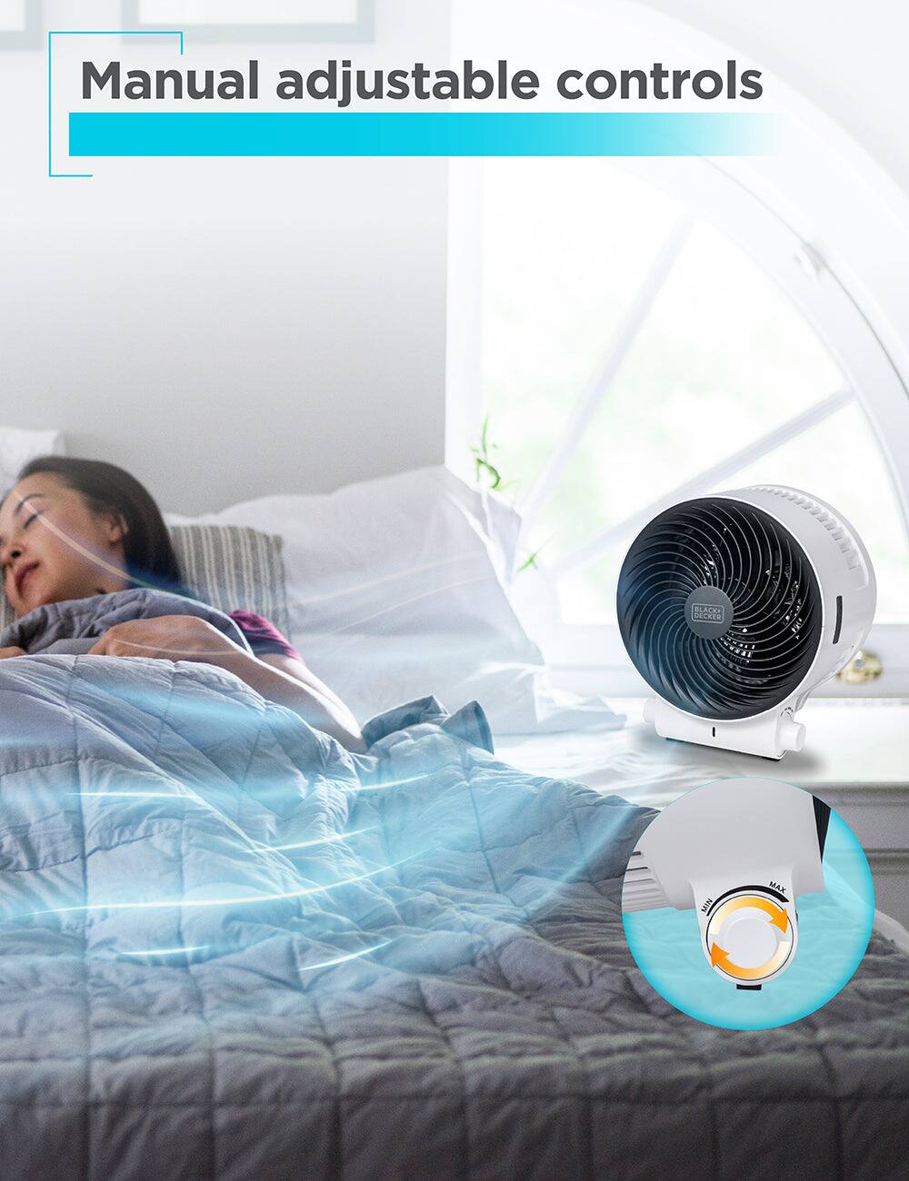 Manual adjustable controls.