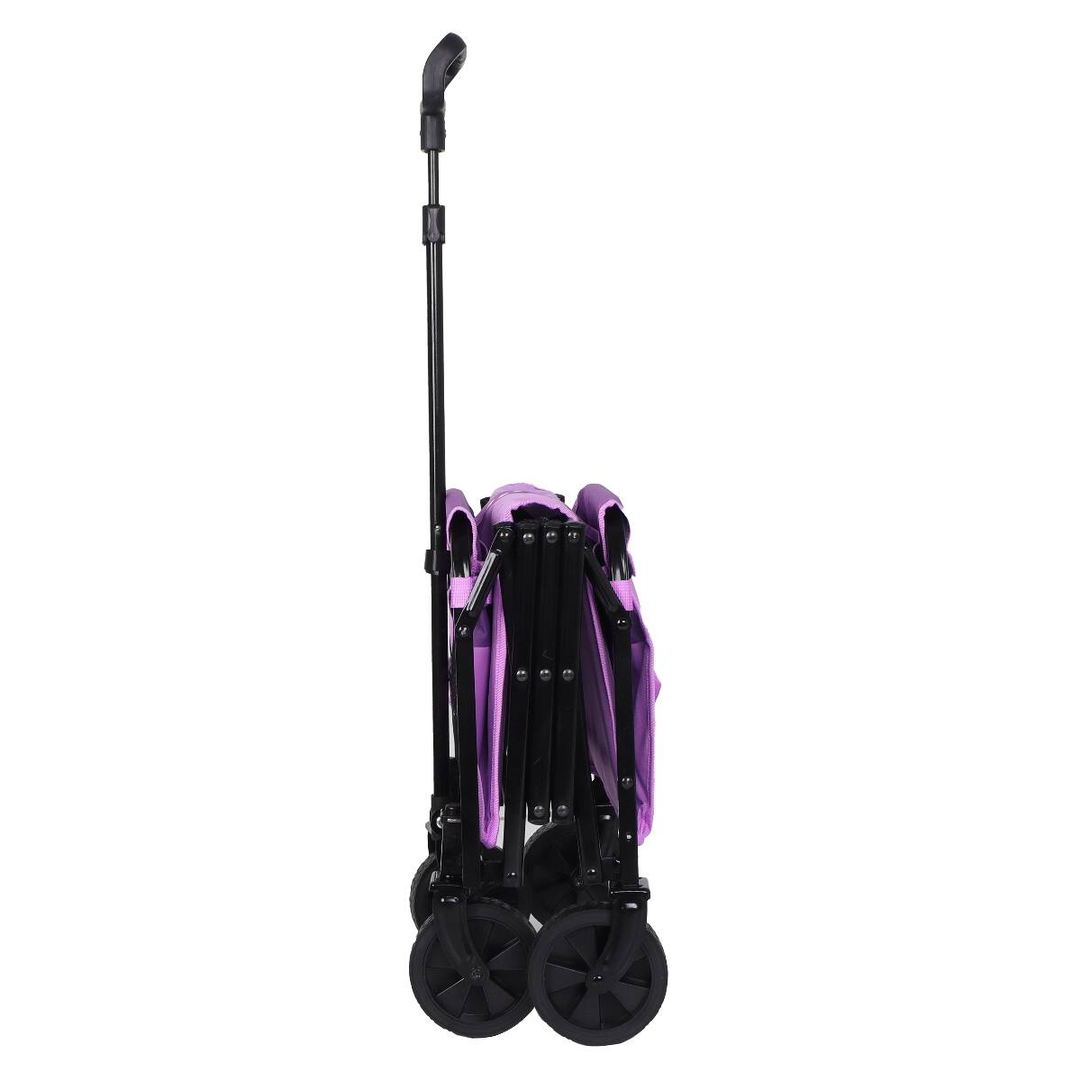 Alt View 8. Loheer - Loheer Lightweight Collapsible Wagon with Wheels, Foldable Utility Cart with 360 lb Capacity, Purple.