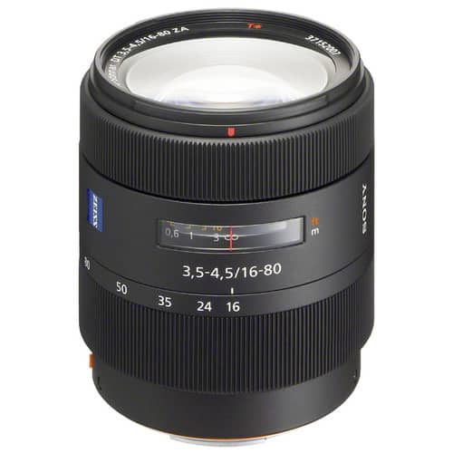 Sony - SAL1680Z A Mount - APS-C Sonnar T DT 16-80mm F3.5-4.5 Zeiss Zoom Lens - Black