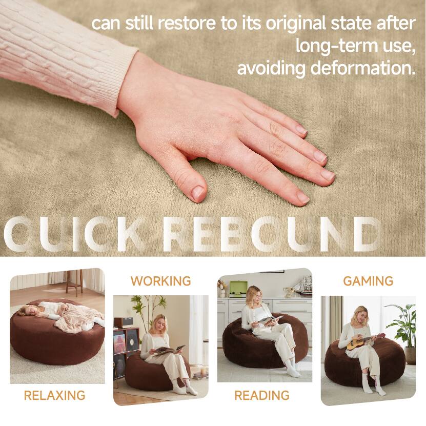 can still restore to its original state after long-term use, avoiding deformation.

QUICK REBOUND

WORKING  
RELAXING  
GAMING  
READING