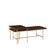 Left Zoom. Walker Edison - Contemporary Metal and Wood Nesting Coffee Table - Dark Walnut.