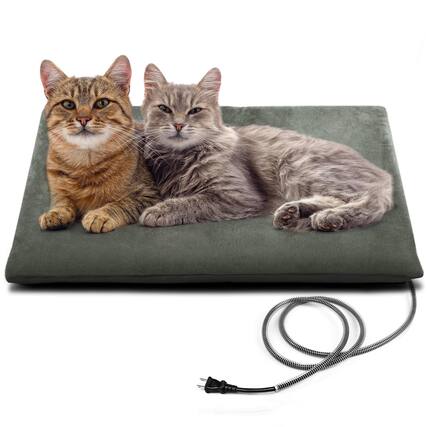 Front. Reds Spade - Outdoor Pet Heating Pad For Cats House Safe Electric Cat Warming Waterproof Heated Outside Feral Animal Hea... - Gray M: 20" X 16".