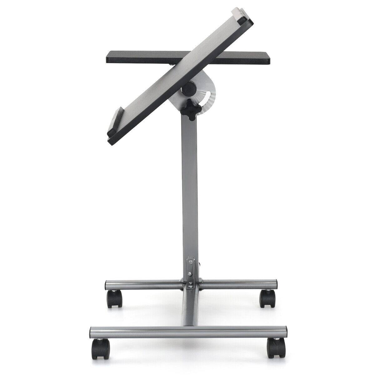 Alt View 20. Costway - Adjustable Sit to Stand Laptop Desk - Silver/Black.