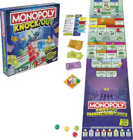 Hasbro - Gaming - Monopoly Knockout Family Party Board Game - GAMES (MISC) - Multicolor