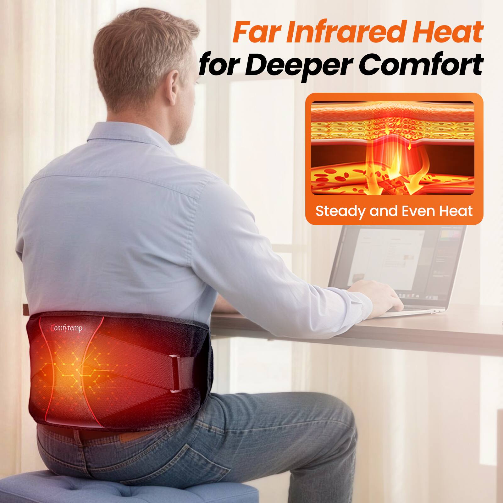 Far Infrared Heat for Deeper Comfort  
Steady and Even Heat  
omfytemp