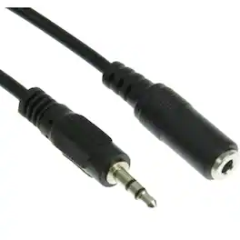 Sanoxy - 25 Feet Audio Stereo 3.5mm Male-to-Female Extension Cable - Black