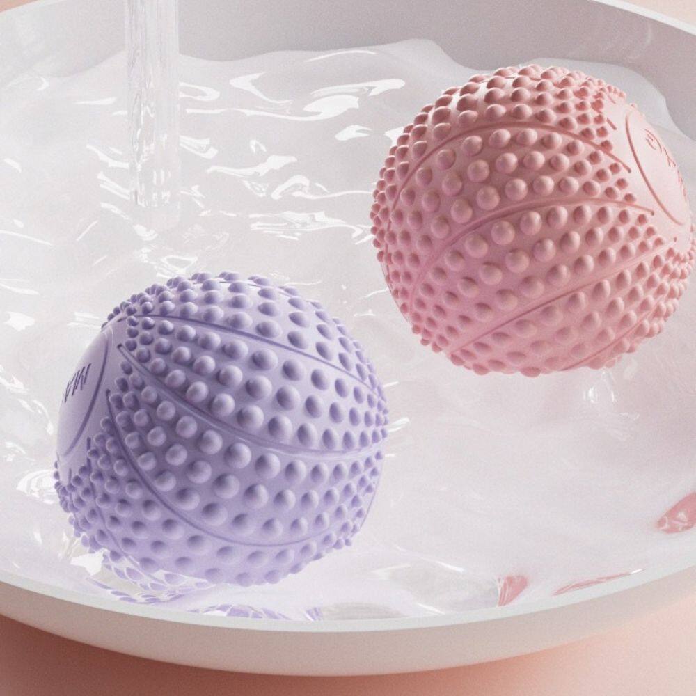 Back. MassaMax - MassaMAX 2.7-in. Textured Silicone Deep Tissue Massage Ball for Feet and Full-Body Muscle Relaxation,Purple - Blue.