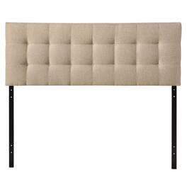 Hivvago - King size Fabric Upholstered Mid-Century Style Headboard - Beige