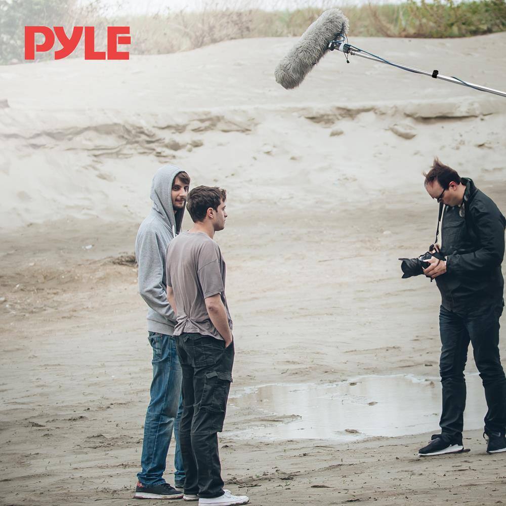 Alt View 3. PYLE - Pyle Telescope Microphone Boom Fish Pole for - black.