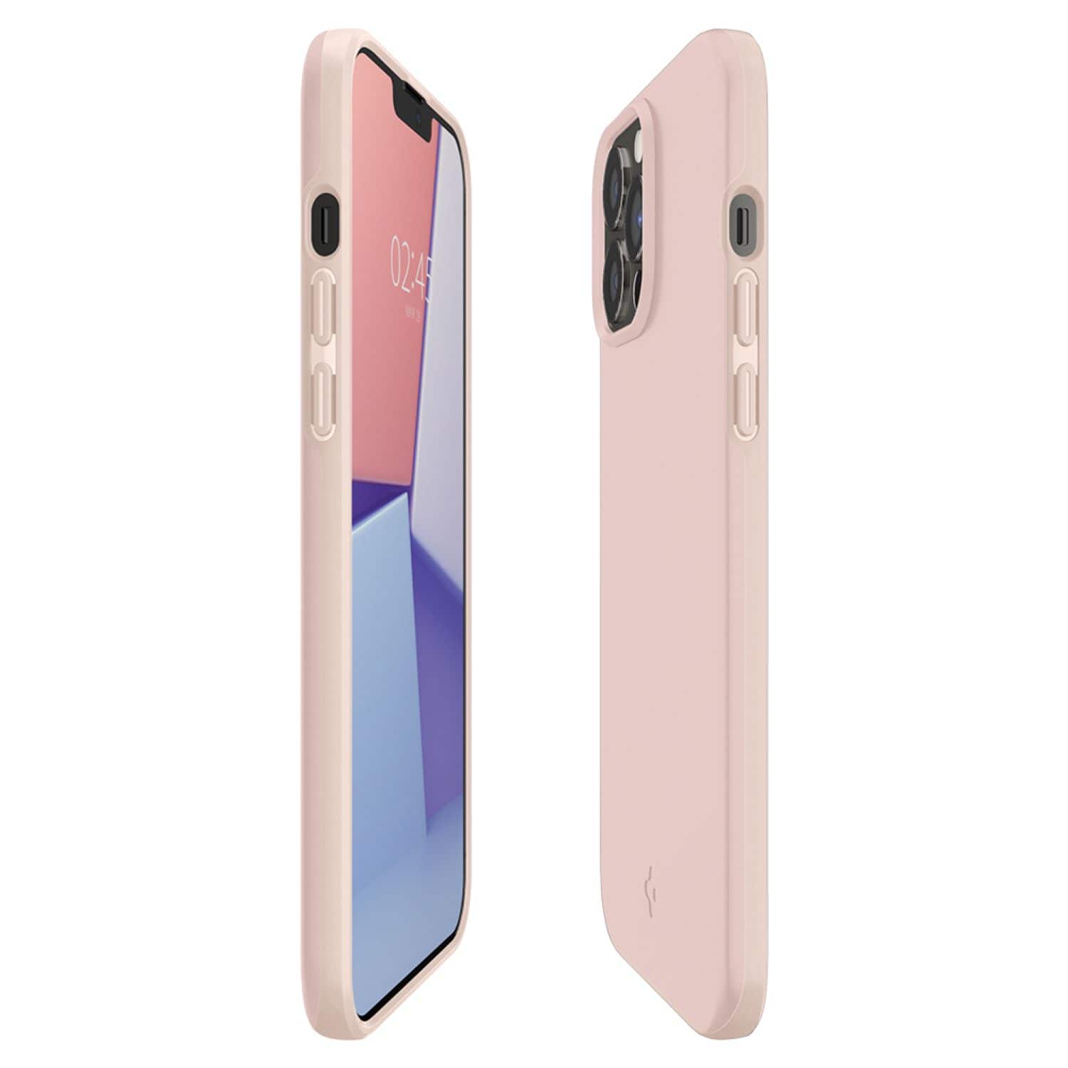 Alt View 14. Spigen - Thin Fit Hard Shell Case for Apple iPhone 13 Pro - Pink sand.