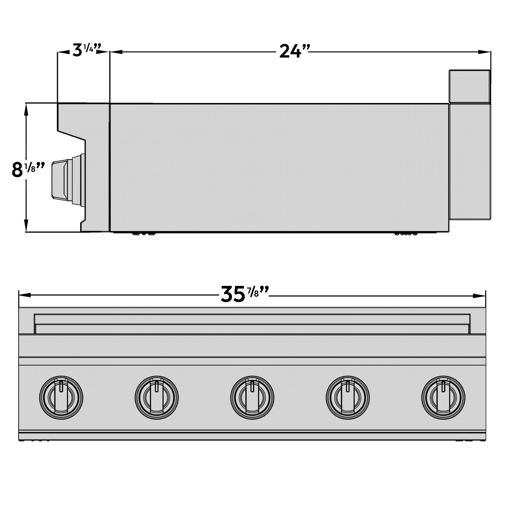 3 1/4"  
24"  
8 1/8"  
35 3/4"  
7/8"