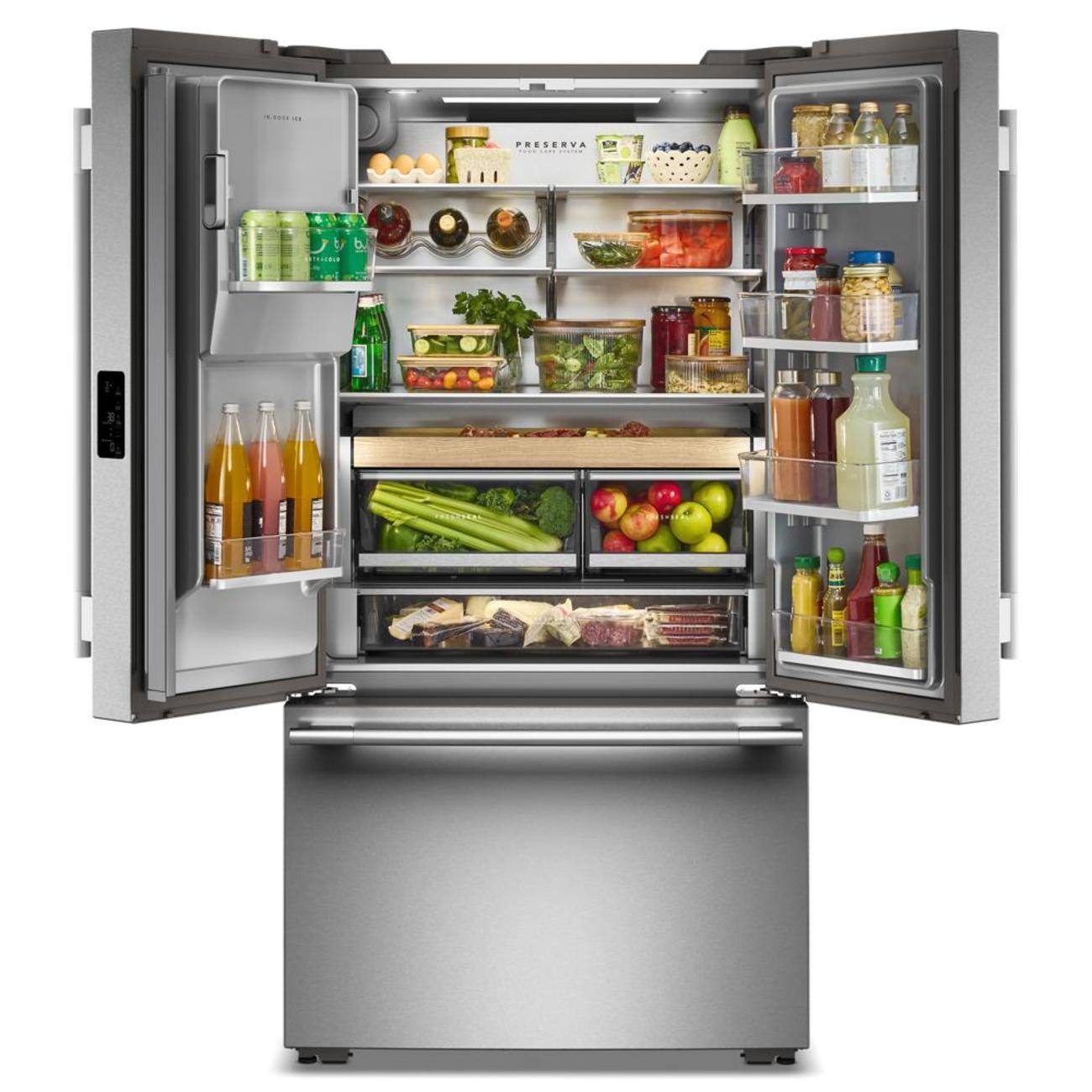 Alt View 1. KitchenAid - KitchenAid - Counter-Depth French Door Refrigerator with Intelligent Auto Fill - PrintShield Stainless.