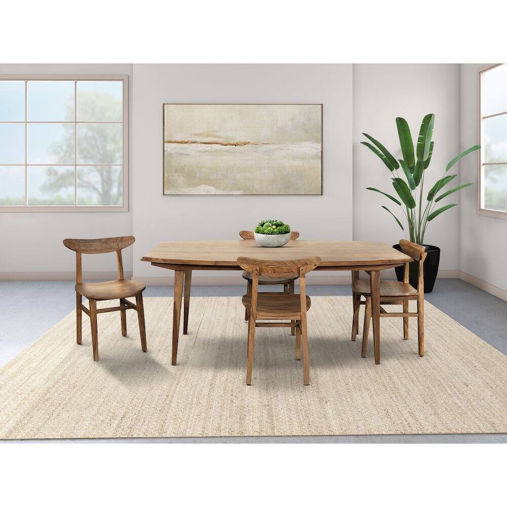 Alt View 4. Porter Designs - Fusion Solid Sheesham Wood Dining Chair - Natural.
