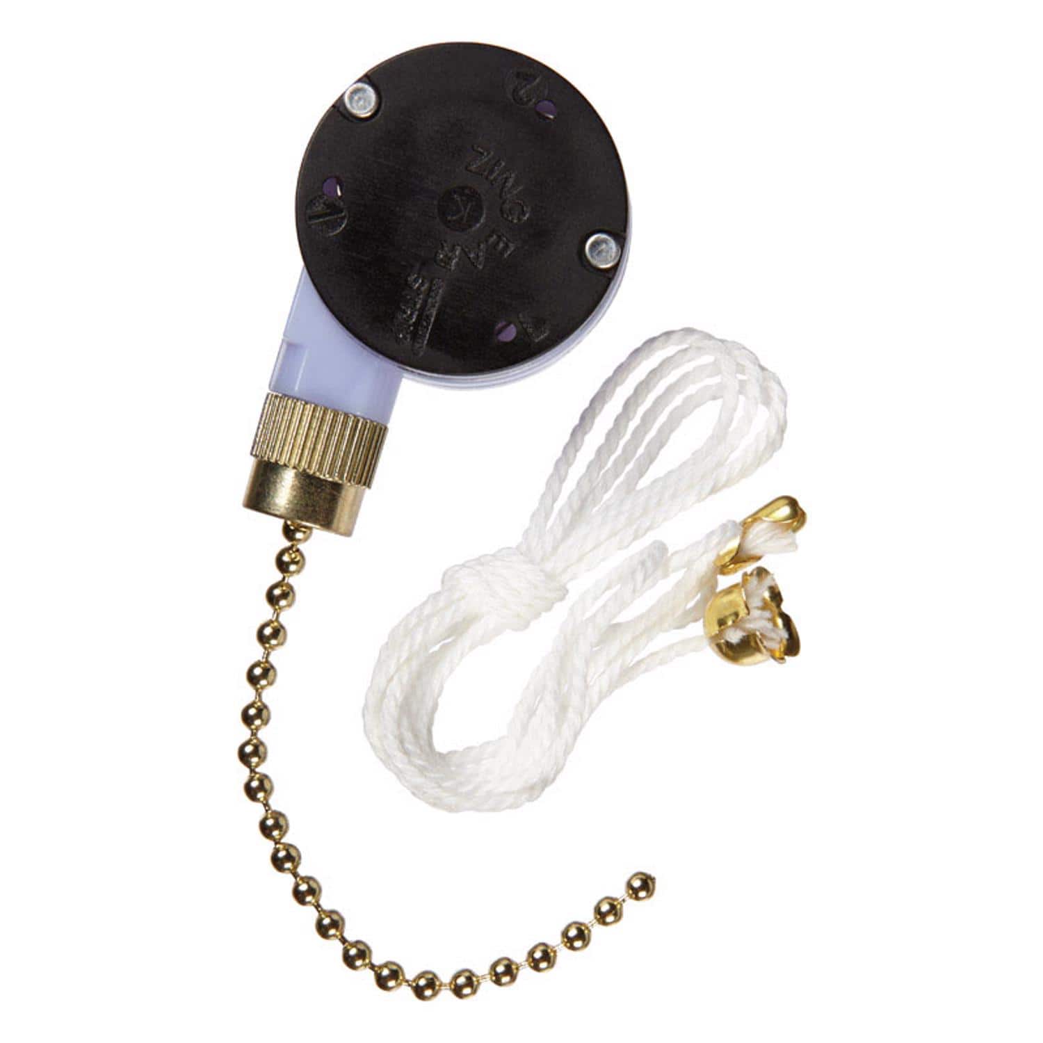 Jandorf - 6 amps Single Pole Pull Chain Appliance Switch 1 pk - Brass