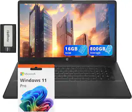 HP - 17.3" HD+ Business Laptop,Intel i5-1334U16GB RAM,512GB SSD,Intel Iris Xe Graphics,Win 11 Pro,288GB Docking Station Set - Black