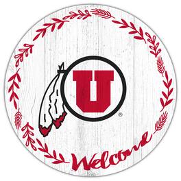 Fan Creations - Utah Utes 12" Welcome Circle Sign - Multicolor