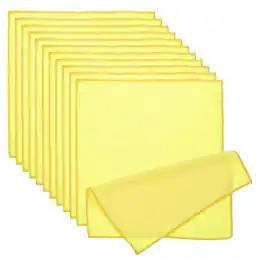 Unique Bargains - Glasses Cleaning Cloth 11.81"x11.81", 12pcs Microfiber Cleaner Cloth for Lens, Eyeglasses, Screens, Phones - Yellow