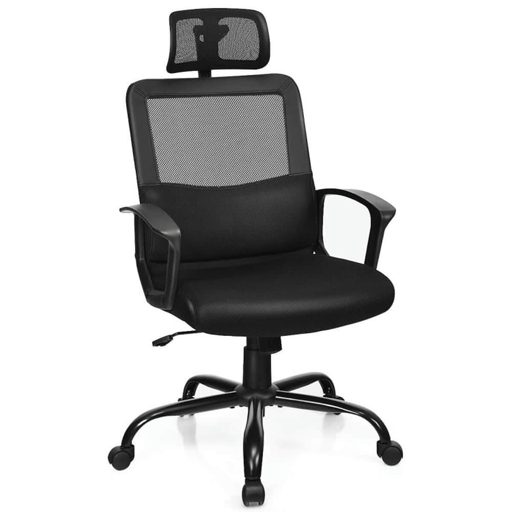 Kadyn - Mesh Office Chair High Back Ergonomic Swivel Chair, Home Office Computer Desk Chair, Small Office Chair - Black