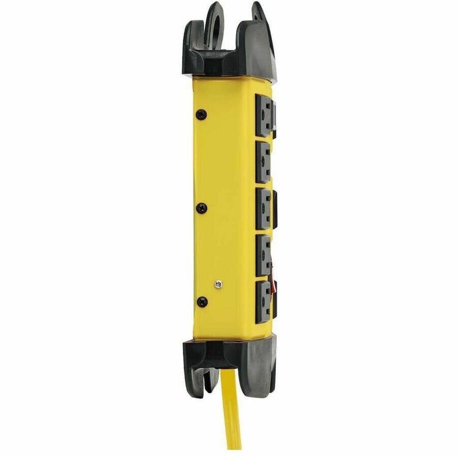 Alt View 1. Tripp Lite - Tripp Lite TLM815NS Protect It! 8-Outlet Safety Power Strip with 15 ft. Cord - Yellow/Black - Yellow/Black.