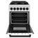 Angle. ZLINE - 24 in. Wide 4 Burner Autograph Legacy Dual Fuel Range in Satin Steel w/ White & Black Accents (RASZ-WM-24-MB) - White Matte.