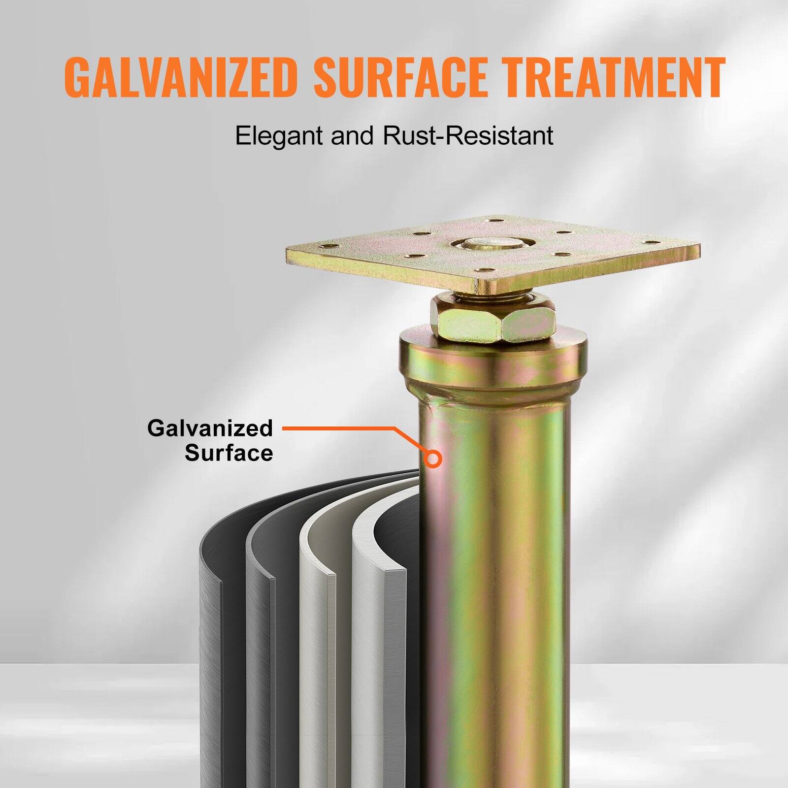 GALVANIZED SURFACE TREATMENT  
Elegant and Rust-Resistant  

Galvanized Surface