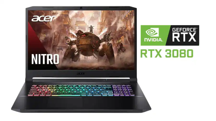 Acer Refurbished Excellent Nitro AN517-41-R3NX Laptop AMD Ryzen 5800H 16GB RAM 1TB SSD Windows 10 Home Black