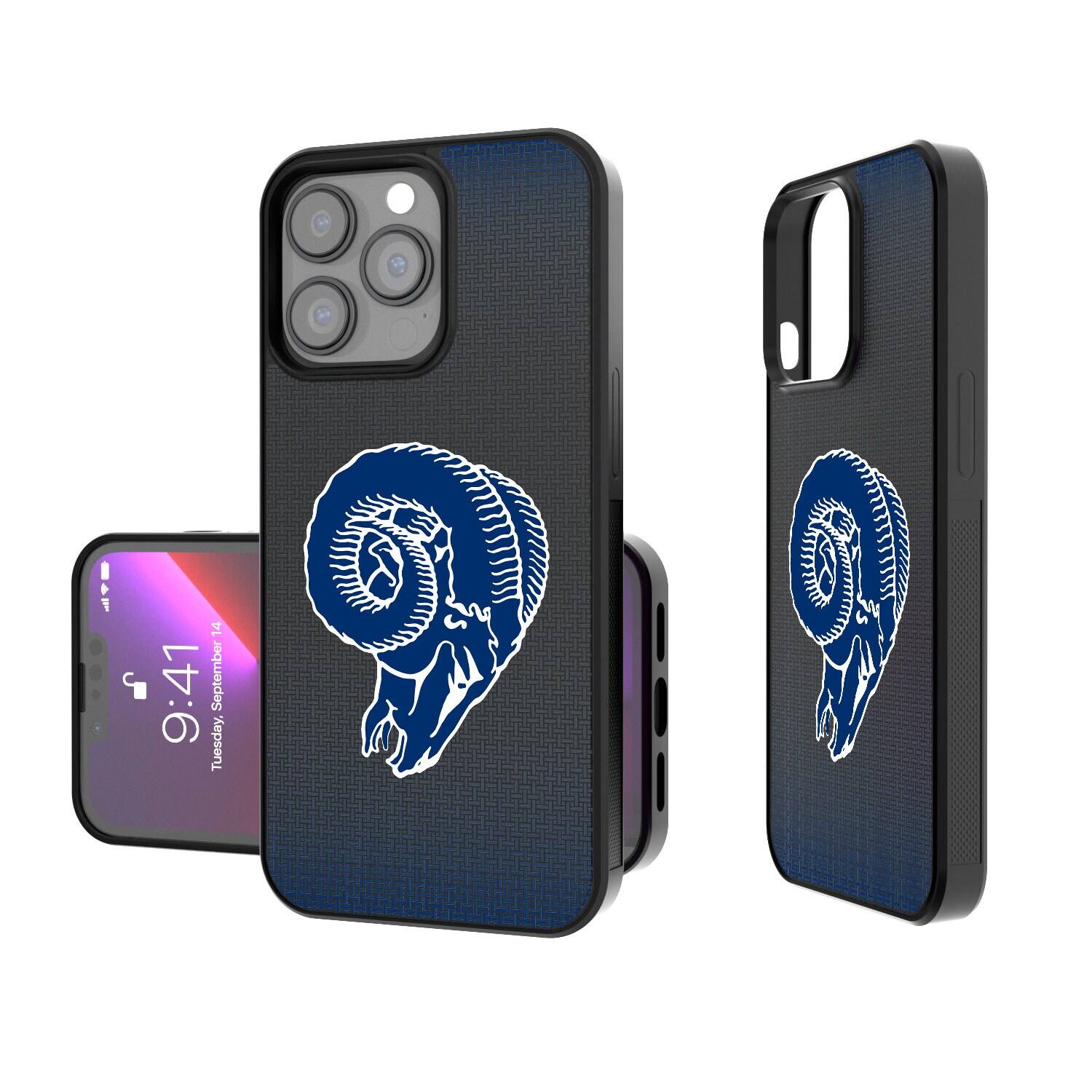 Keyscaper - NFL - Los Angeles Rams Linen Logo iPhone Bump Case - 16 - Black price history on PriceWatchPro
