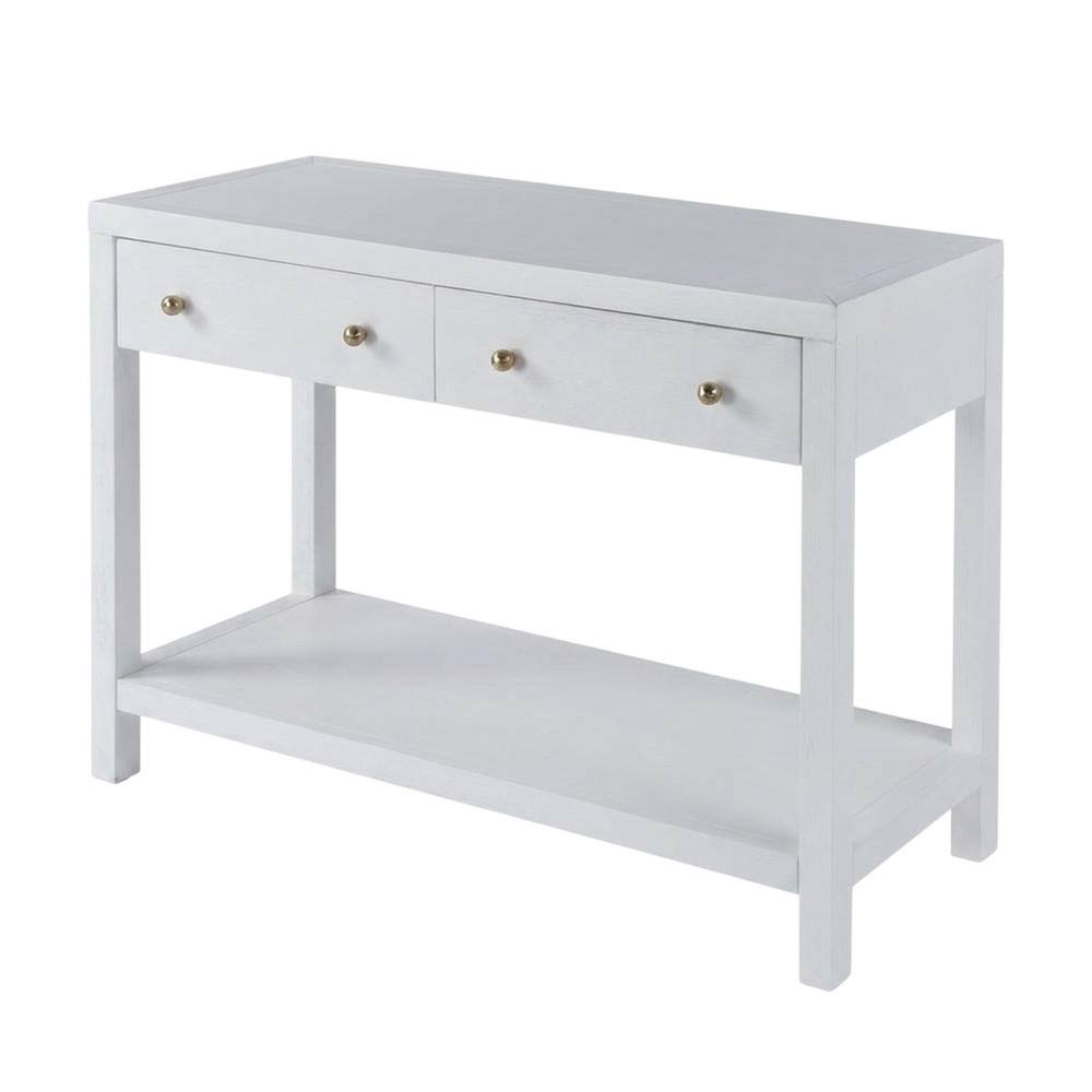 Angle. Butler Specialty - Nora 2 Drawer Console Table - White.