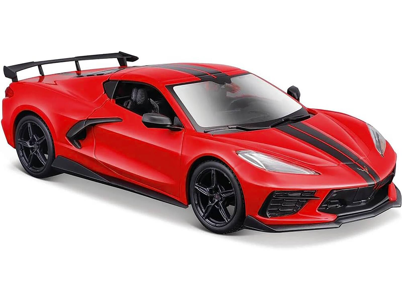 Alt View 1. Maisto - 2020 Chevrolet Corvette Stingray Coupe Red with Black Stripes "Special Edition" Series 1/24 Diecast Model Car by Maisto.